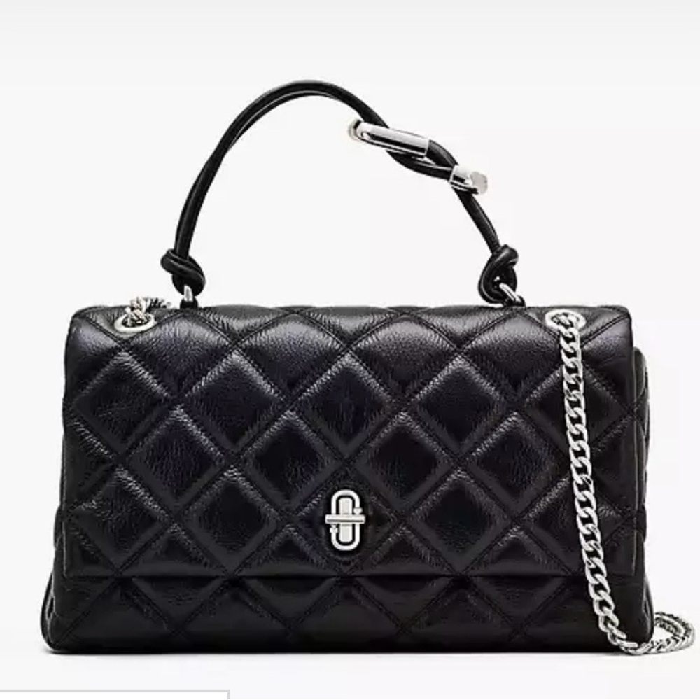 Black Quilted Leather Handbag
